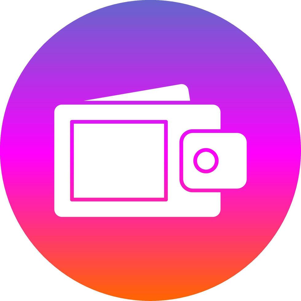 Wallet Glyph Gradient Circle Icon vector