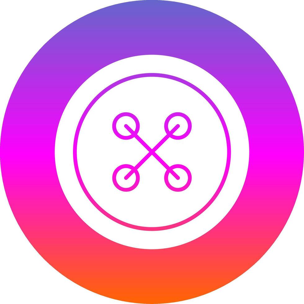 Cloth Button Glyph Gradient Circle Icon vector