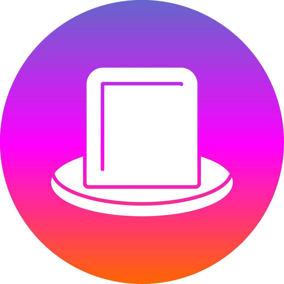 Hat Glyph Gradient Circle Icon vector