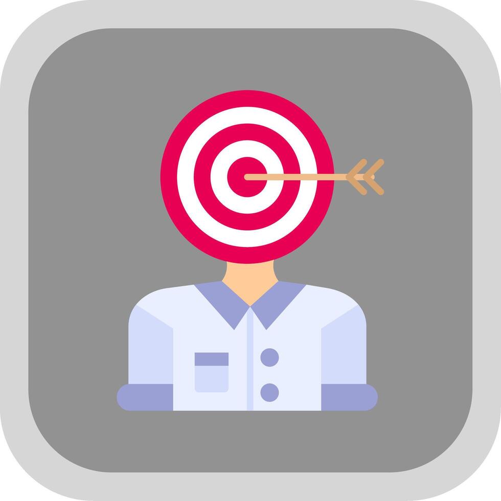 Audience Flat Round Corner Icon vector