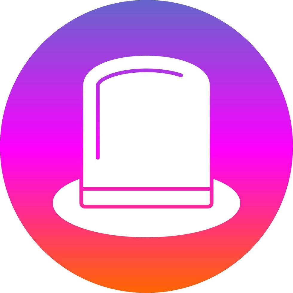 Top Hat Glyph Gradient Circle Icon vector