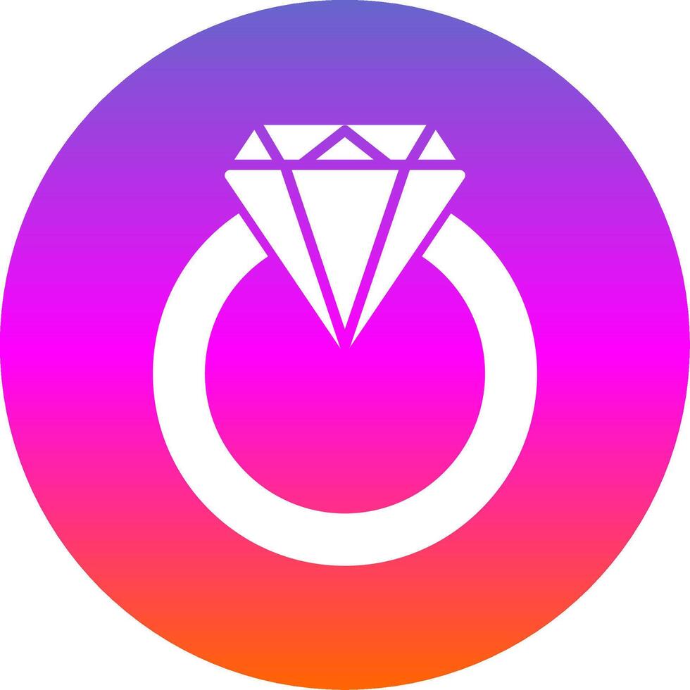 Diamond Ring Glyph Gradient Circle Icon vector