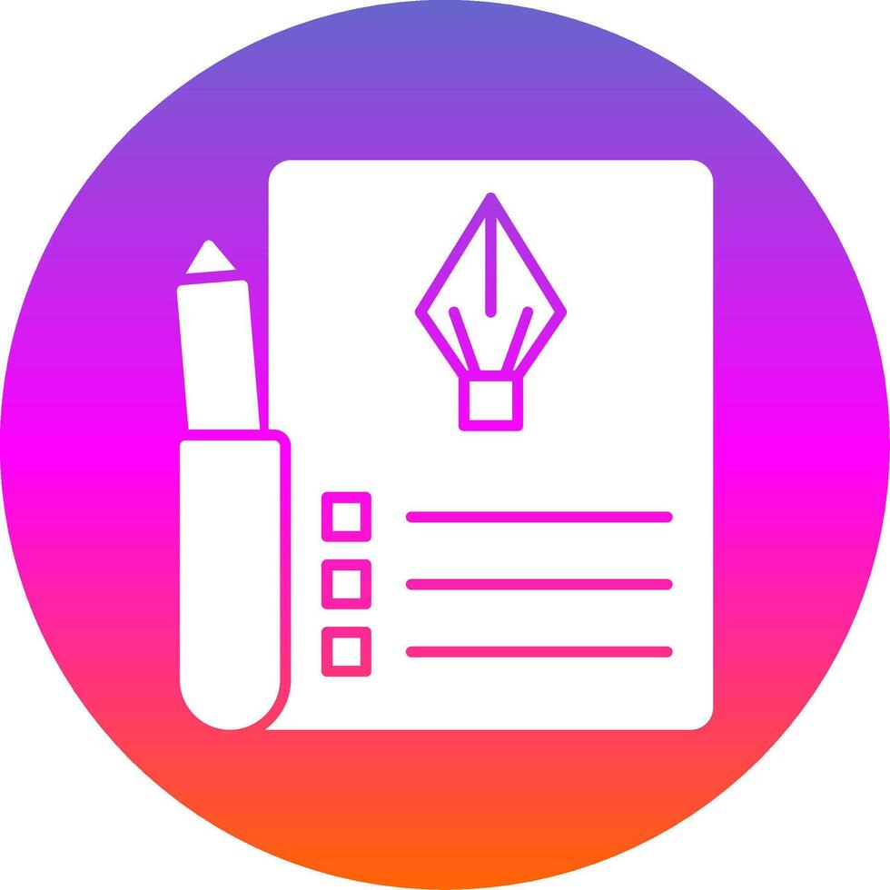 Tasks Glyph Gradient Circle Icon vector