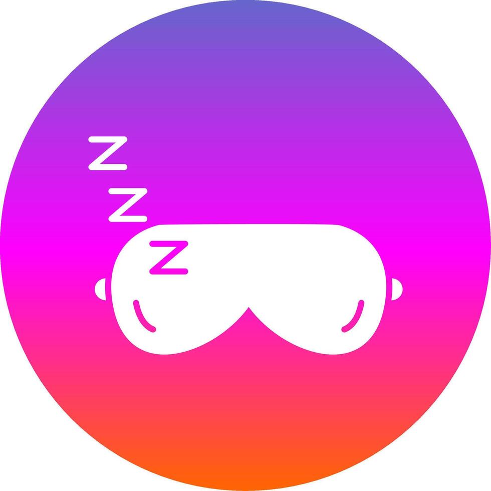 Sleeping Mask Glyph Gradient Circle Icon vector