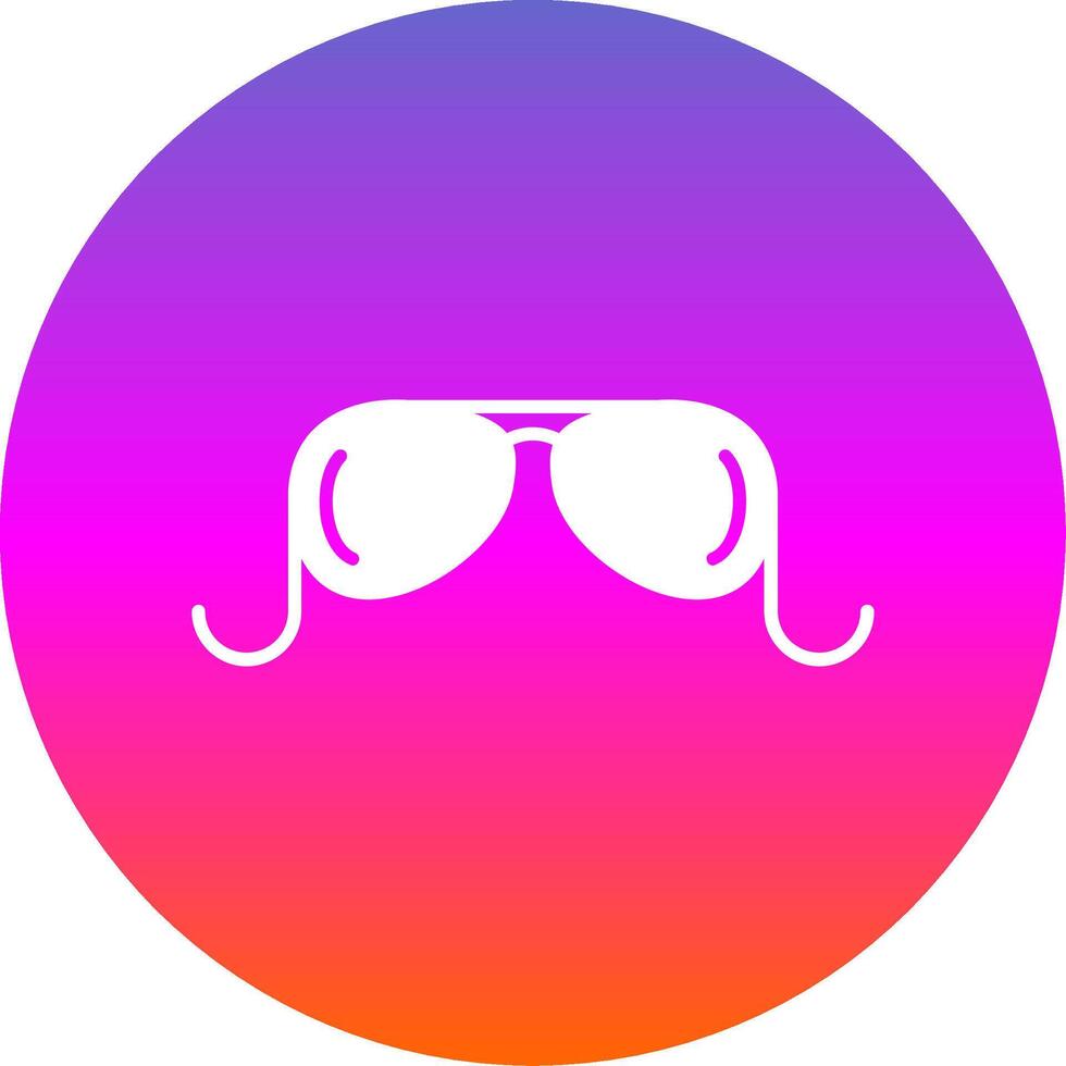 Old Glasses Glyph Gradient Circle Icon vector