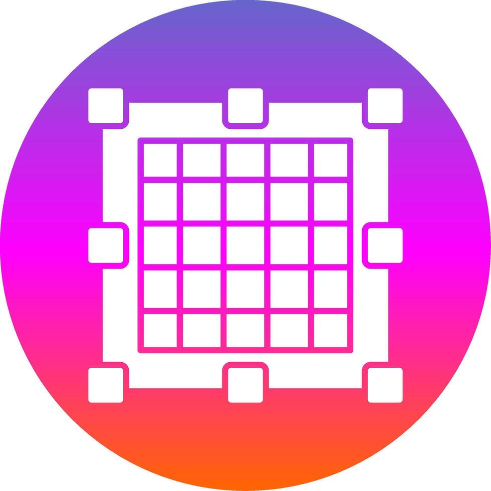 Grid Glyph Gradient Circle Icon vector