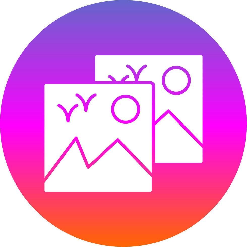 Images Glyph Gradient Circle Icon vector