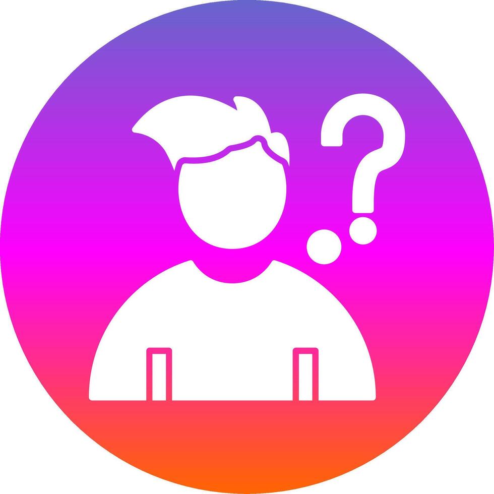 Question Glyph Gradient Circle Icon vector