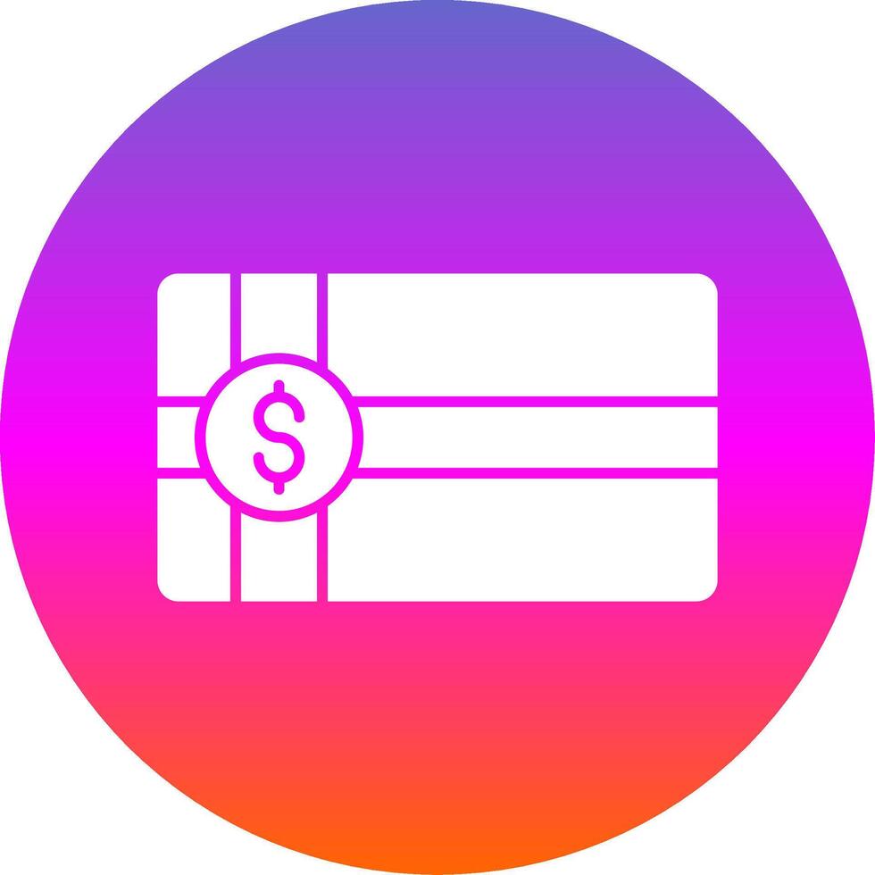 Payment Voucher Glyph Gradient Circle Icon vector