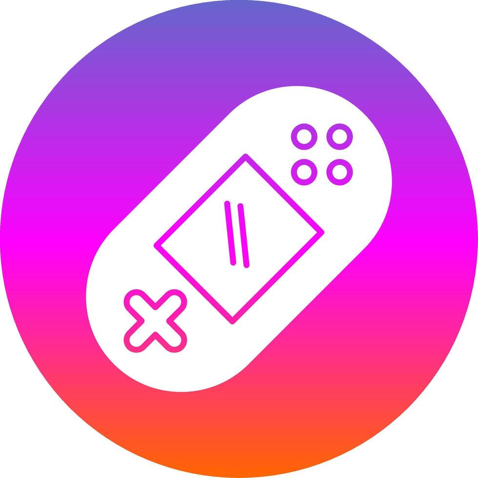 Game Console Glyph Gradient Circle Icon vector