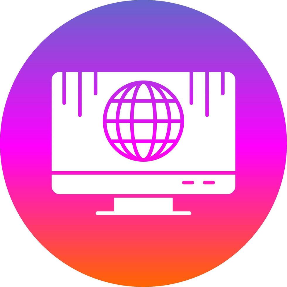 Internet Glyph Gradient Circle Icon vector