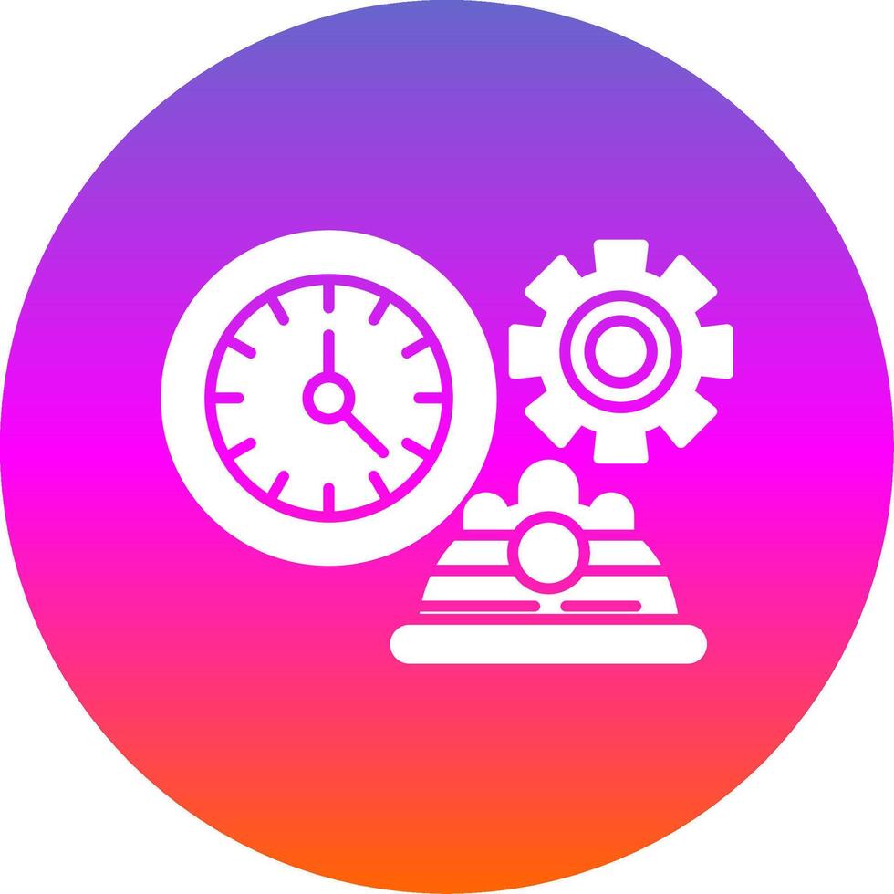 Working Hours Glyph Gradient Circle Icon vector