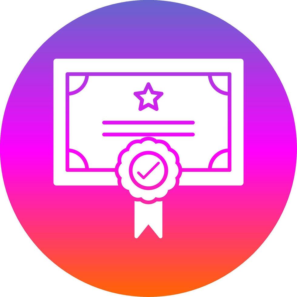 Qualify Glyph Gradient Circle Icon vector