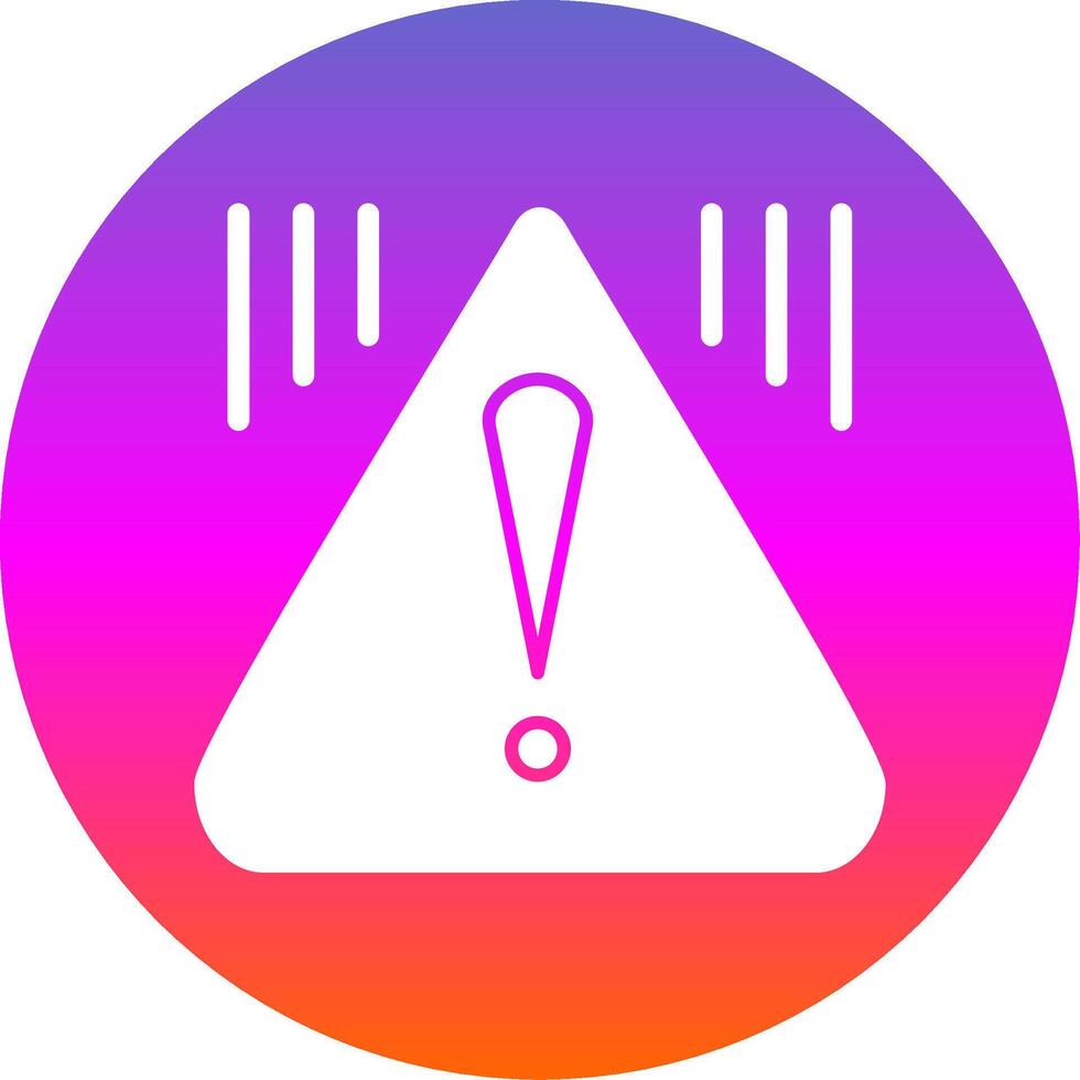 Warning Glyph Gradient Circle Icon vector