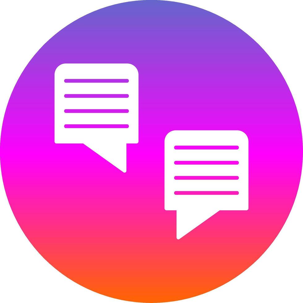 Chat Glyph Gradient Circle Icon vector