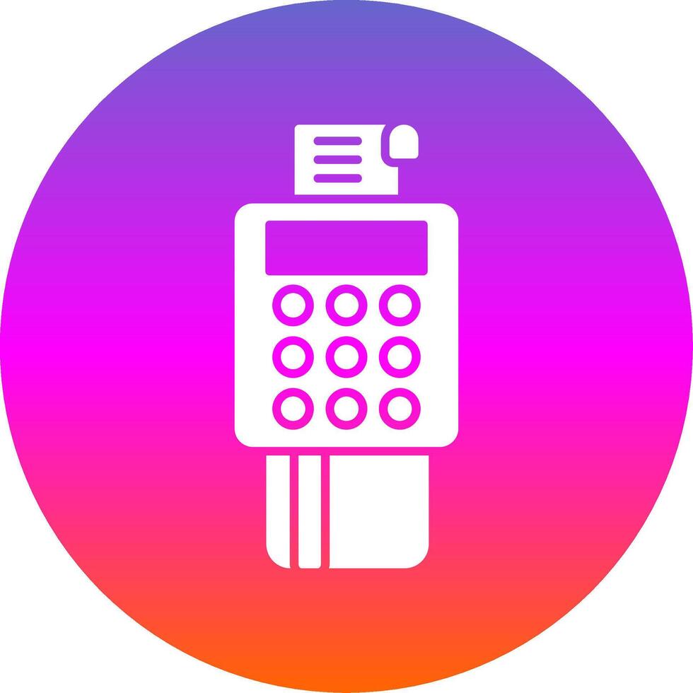 Bank Terminal Glyph Gradient Circle Icon vector