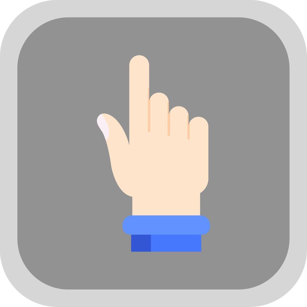 Hand click Flat Round Corner Icon vector
