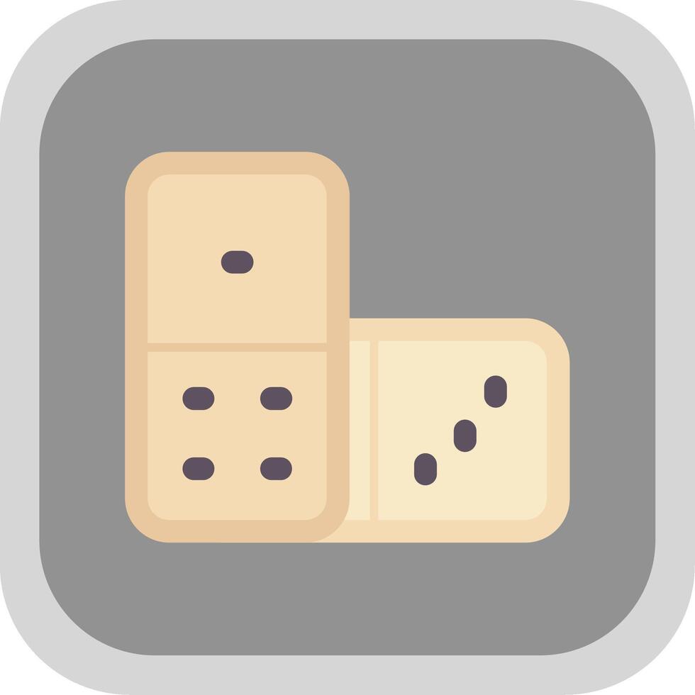 Domino Flat Round Corner Icon vector