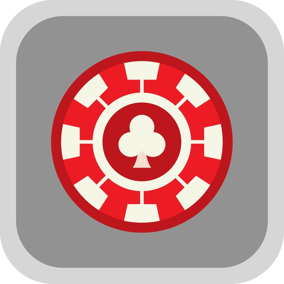 Chip Flat Round Corner Icon vector