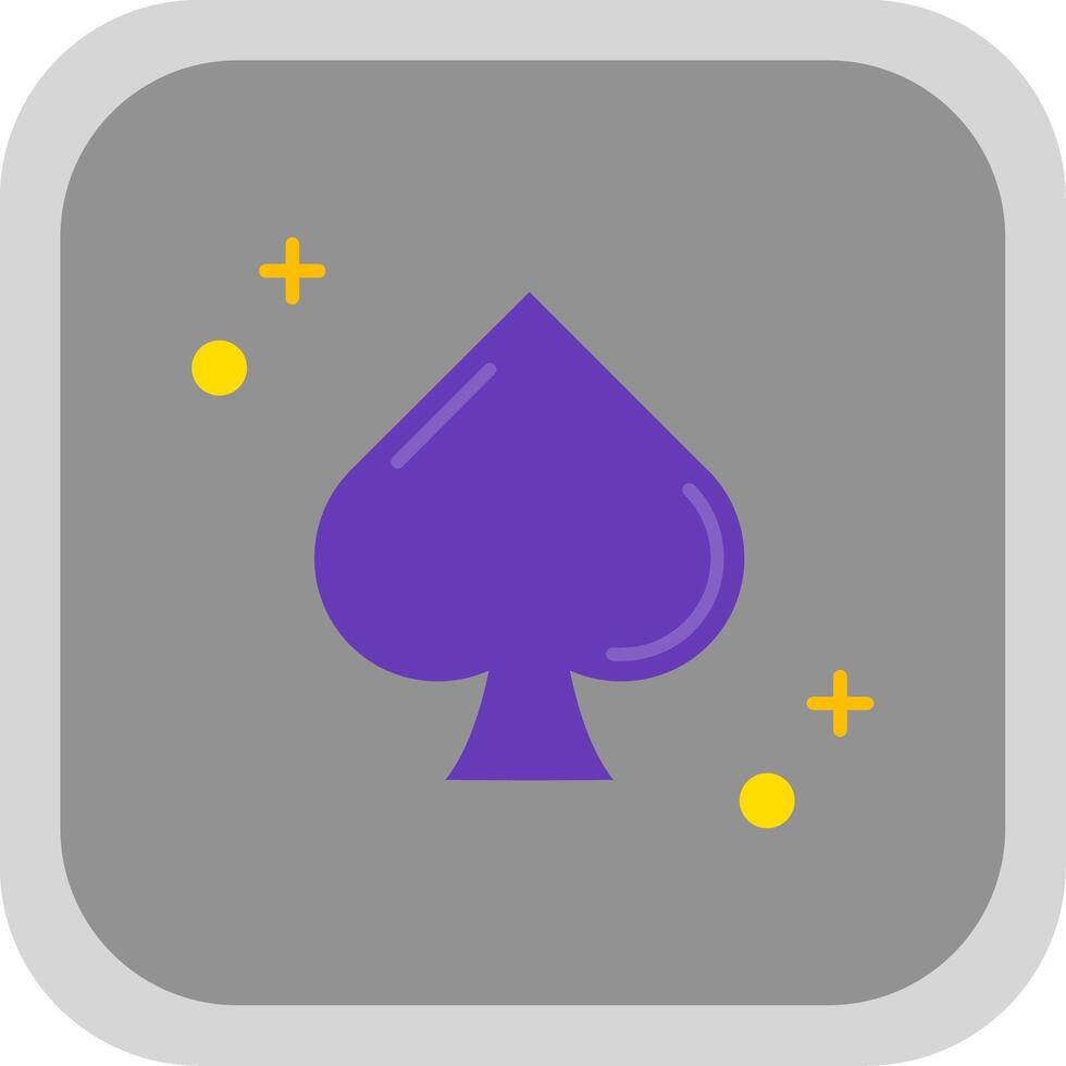 Spades Flat Round Corner Icon vector