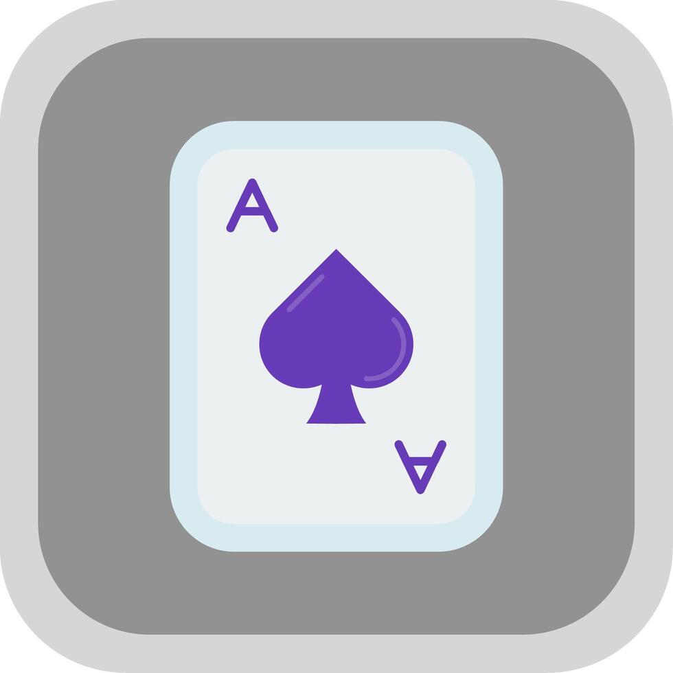 Spades Flat Round Corner Icon vector