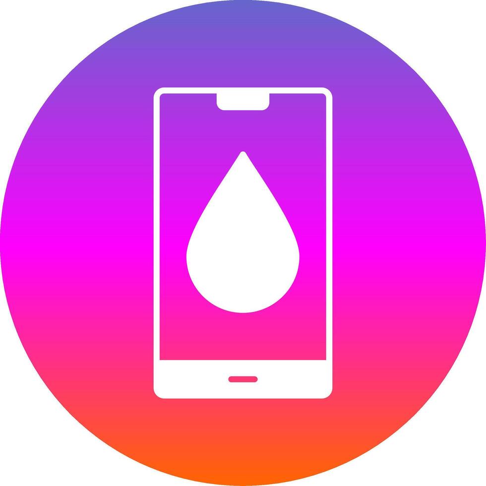 Water Drop Glyph Gradient Circle Icon vector