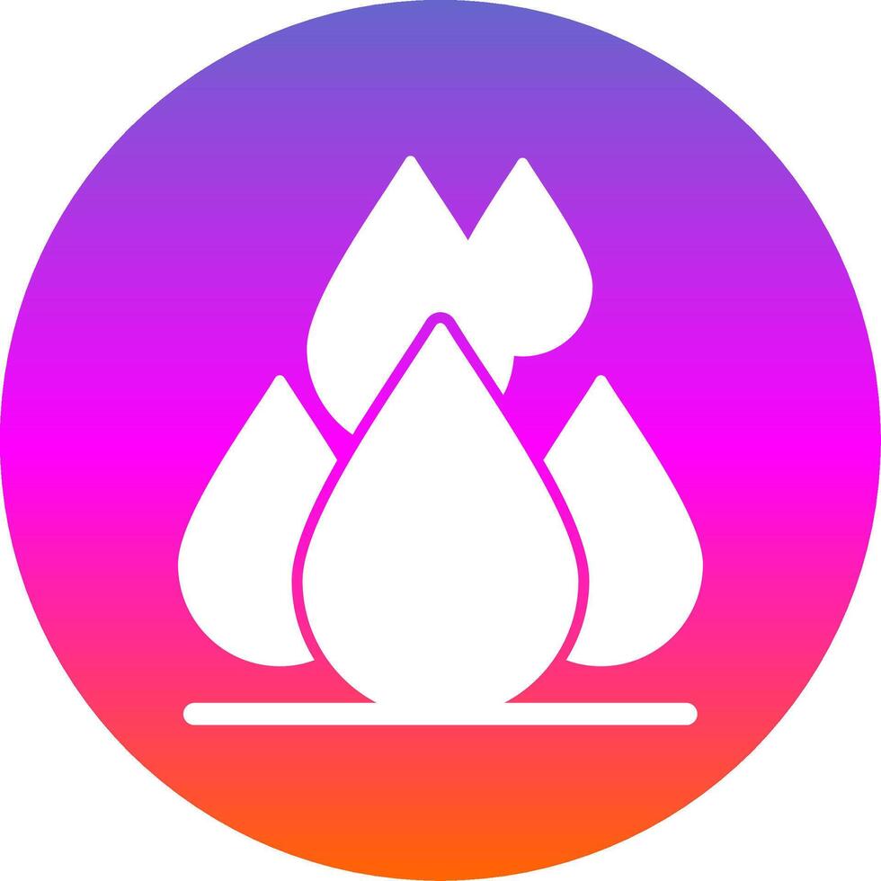 Water Drops Glyph Gradient Circle Icon vector