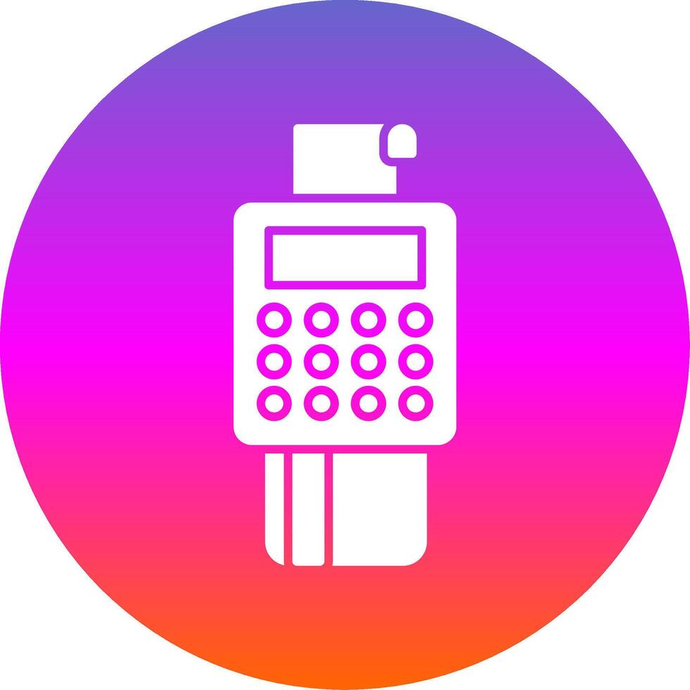 Bank Terminal Glyph Gradient Circle Icon vector