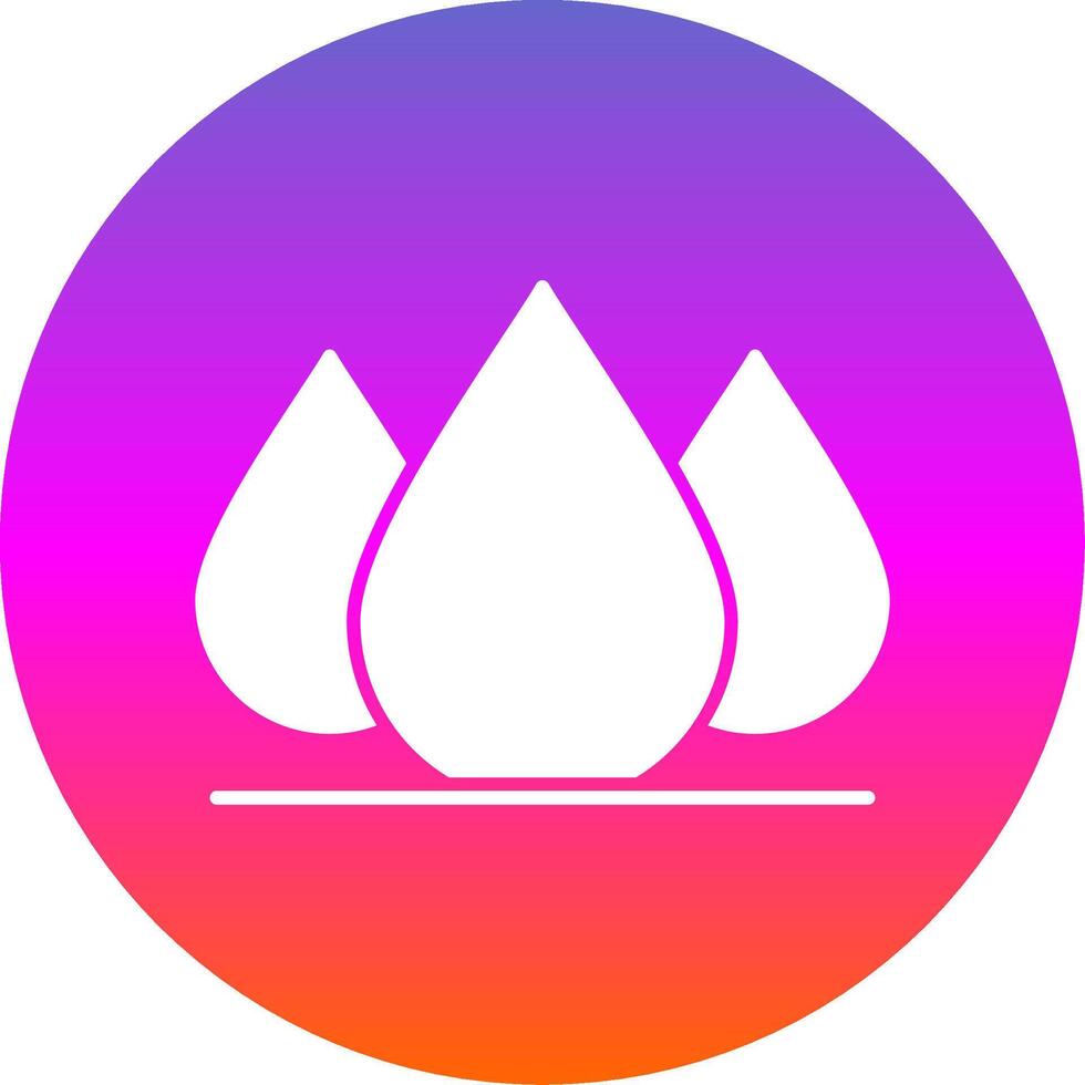 Water Drop Glyph Gradient Circle Icon vector