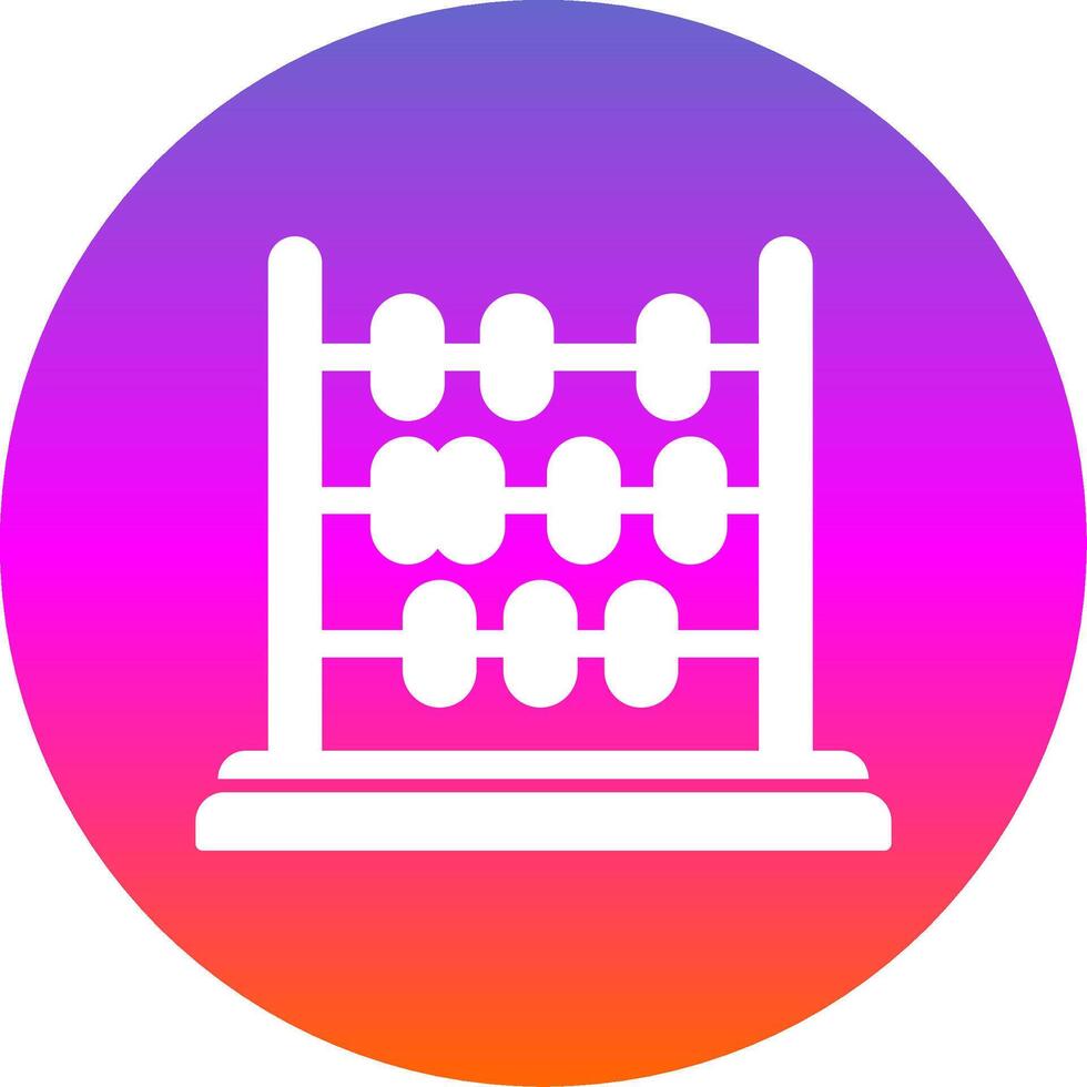 Abacus Glyph Gradient Circle Icon vector