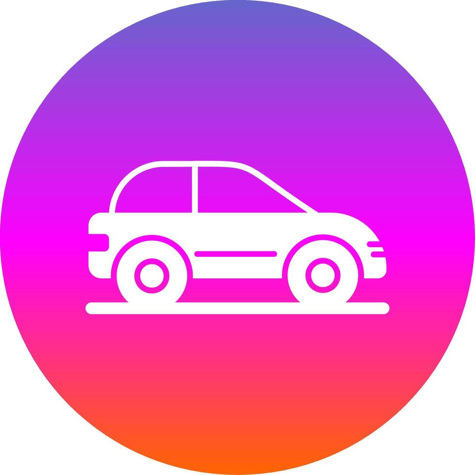 Car Glyph Gradient Circle Icon vector