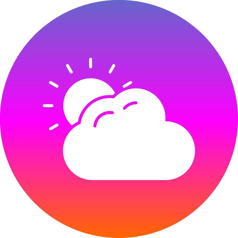 Weather Glyph Gradient Circle Icon vector