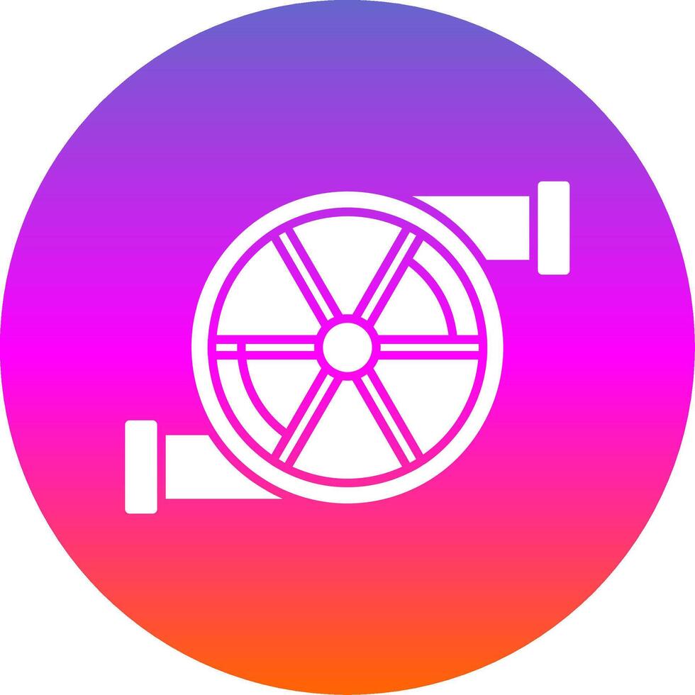 Turbo Glyph Gradient Circle Icon vector