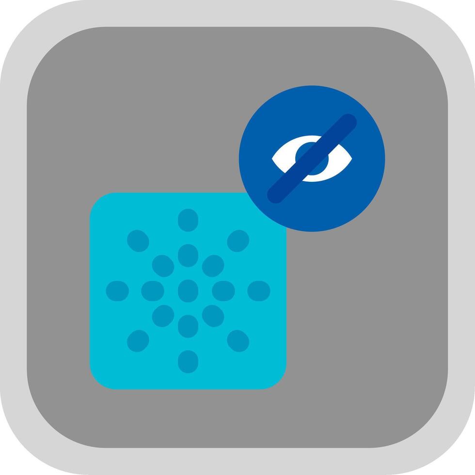 Hide grid Flat Round Corner Icon vector