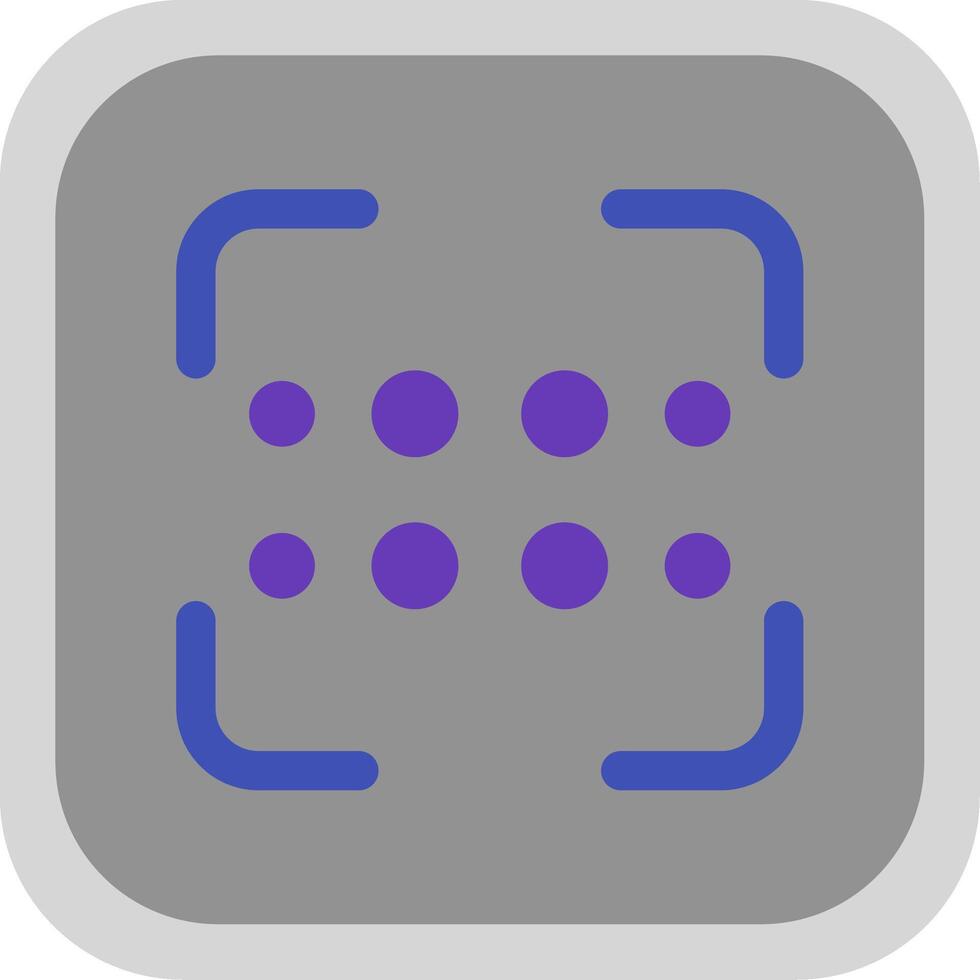 Reorder dots horizontal Flat Round Corner Icon vector