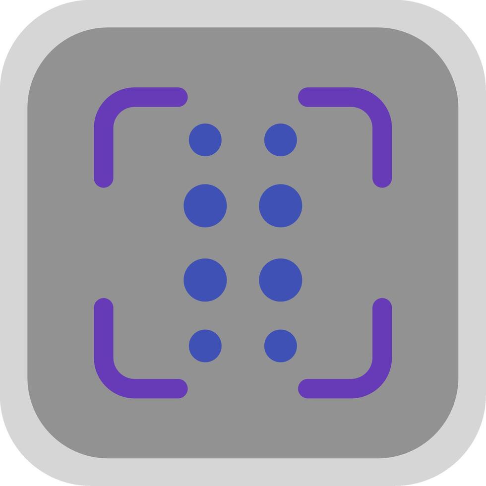 Reorder dots vertical Flat Round Corner Icon vector
