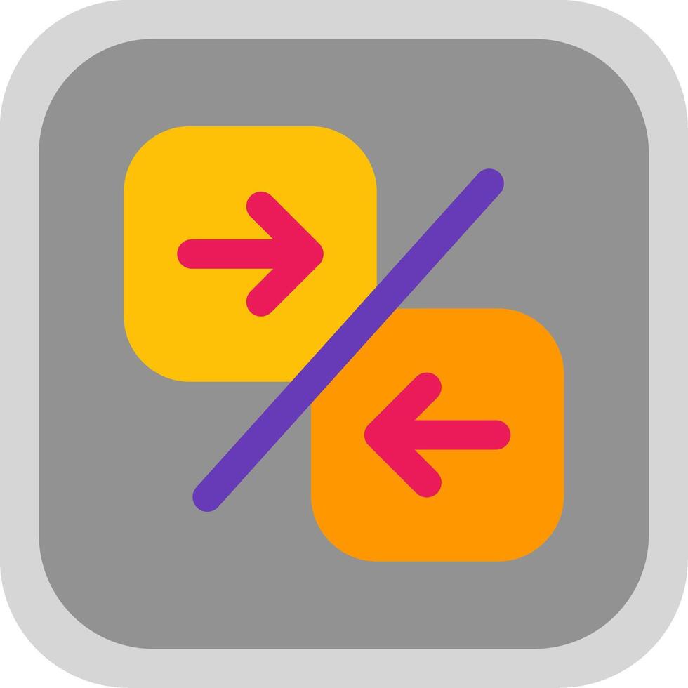 Compare arrow Flat Round Corner Icon vector