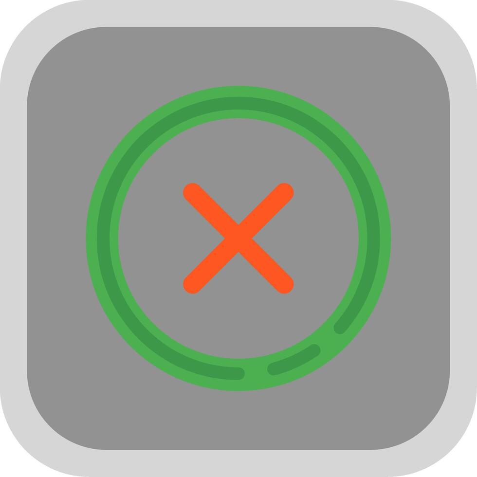 Delete 1 Flat Round Corner Icon vector