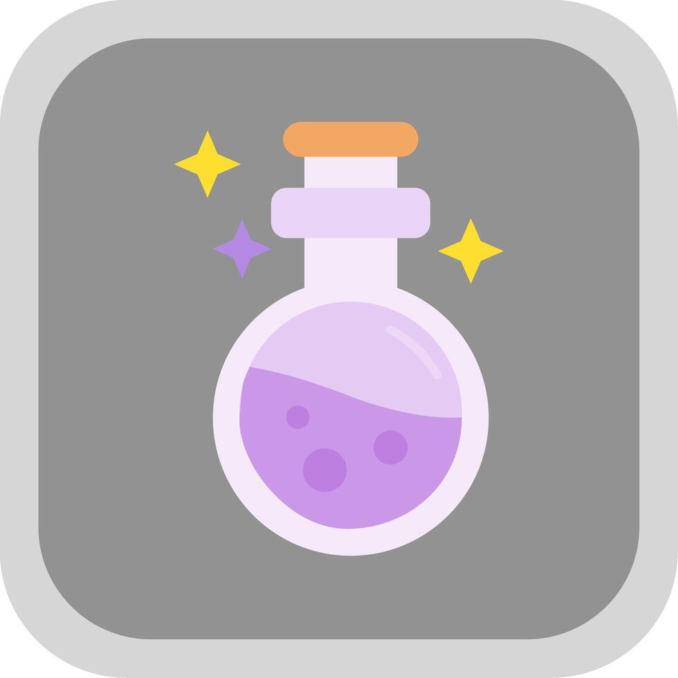 Potion Flat Round Corner Icon vector