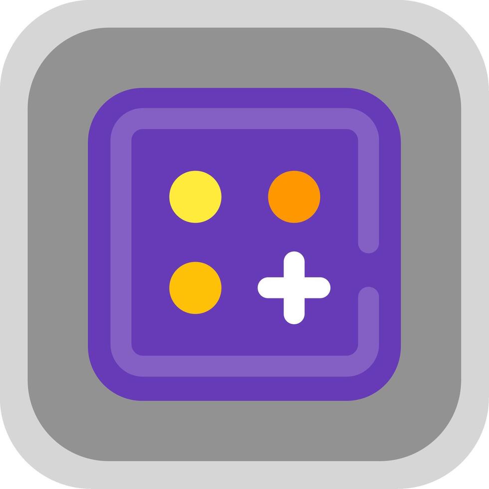 Menu Flat Round Corner Icon vector