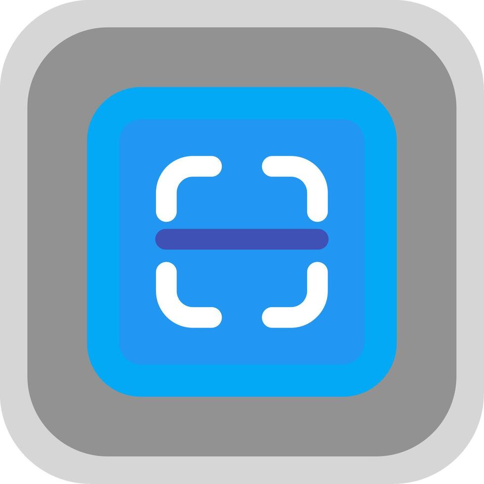 Scan Flat Round Corner Icon vector