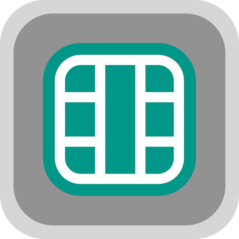 Layout Flat Round Corner Icon vector