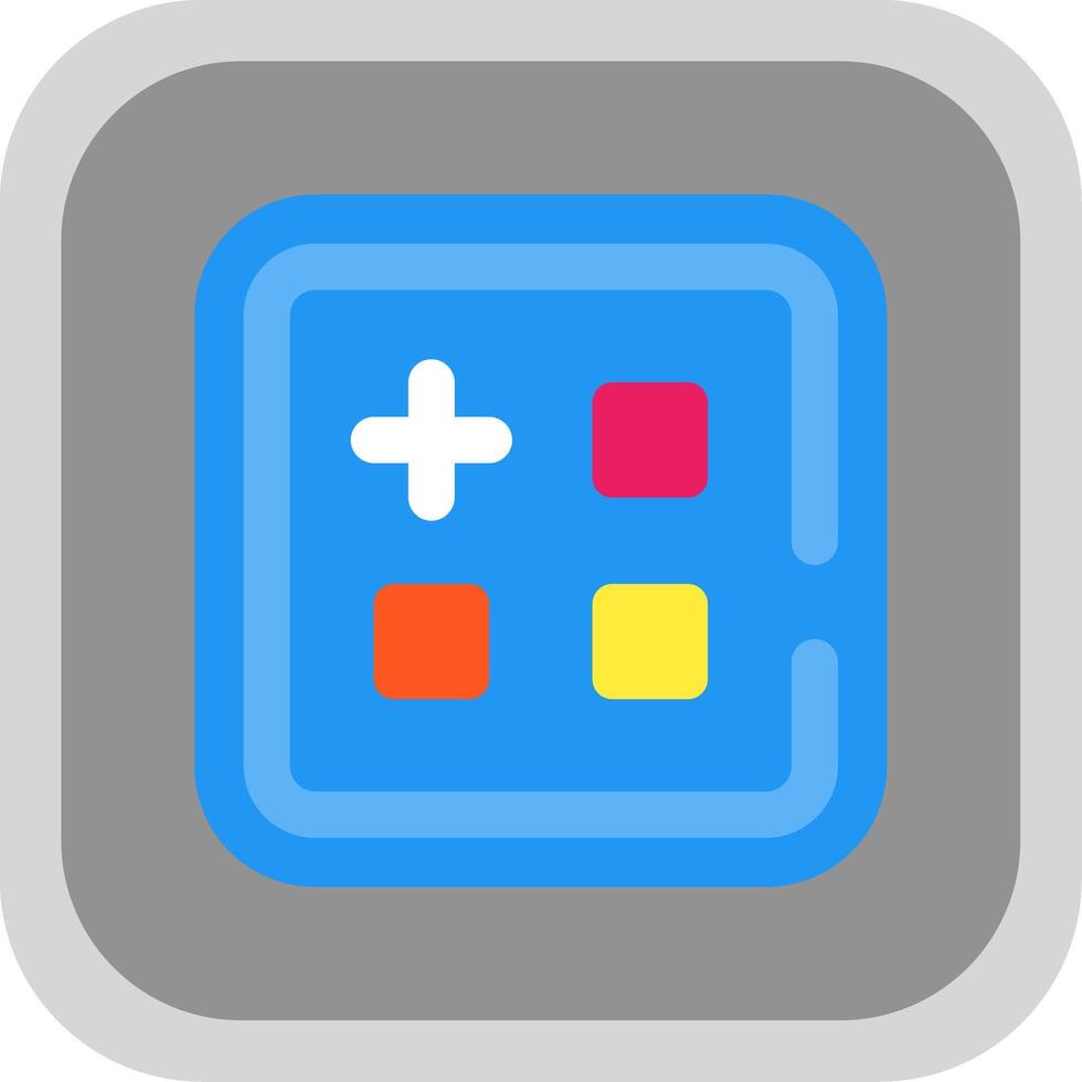 Menu Flat Round Corner Icon vector