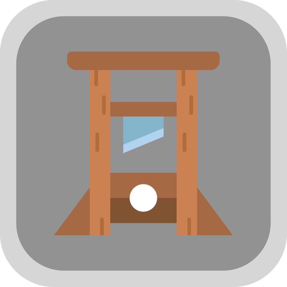 Guilotine Flat Round Corner Icon vector