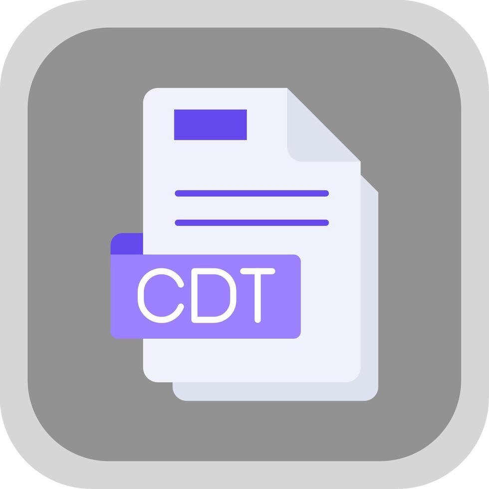 Cdt Flat Round Corner Icon vector