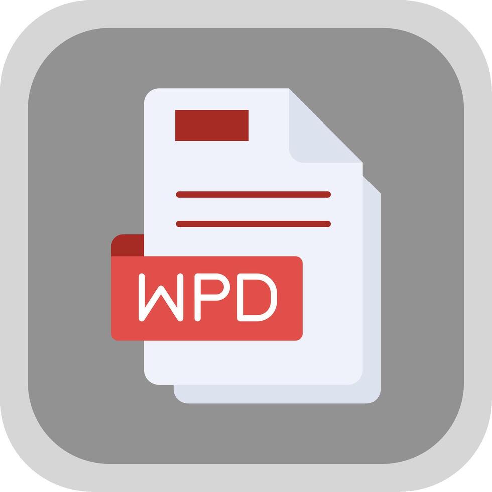 Wpd Flat Round Corner Icon vector