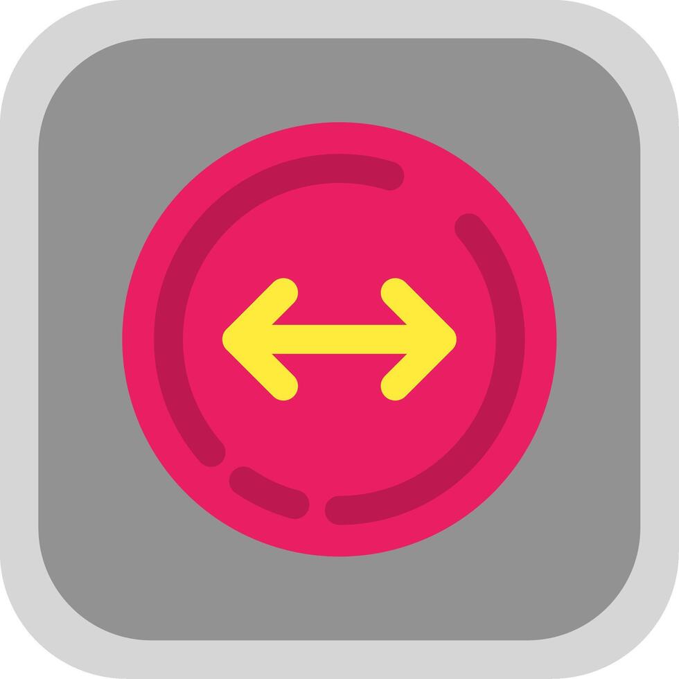 Left and right arrow Flat Round Corner Icon vector