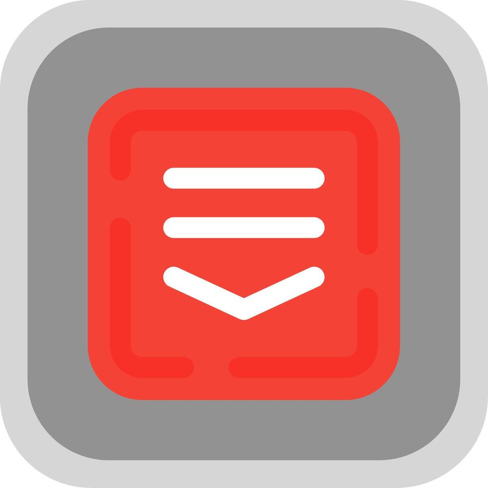 Drop down list Flat Round Corner Icon vector