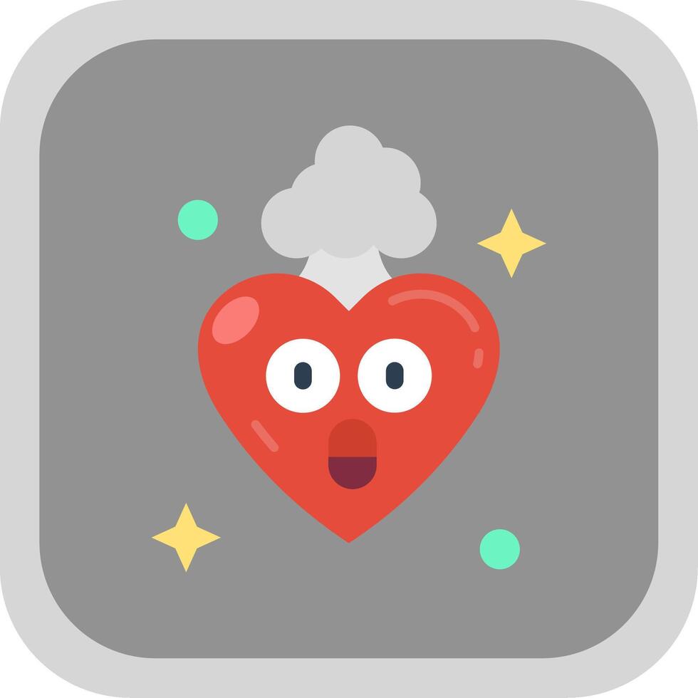 Exploding Flat Round Corner Icon vector
