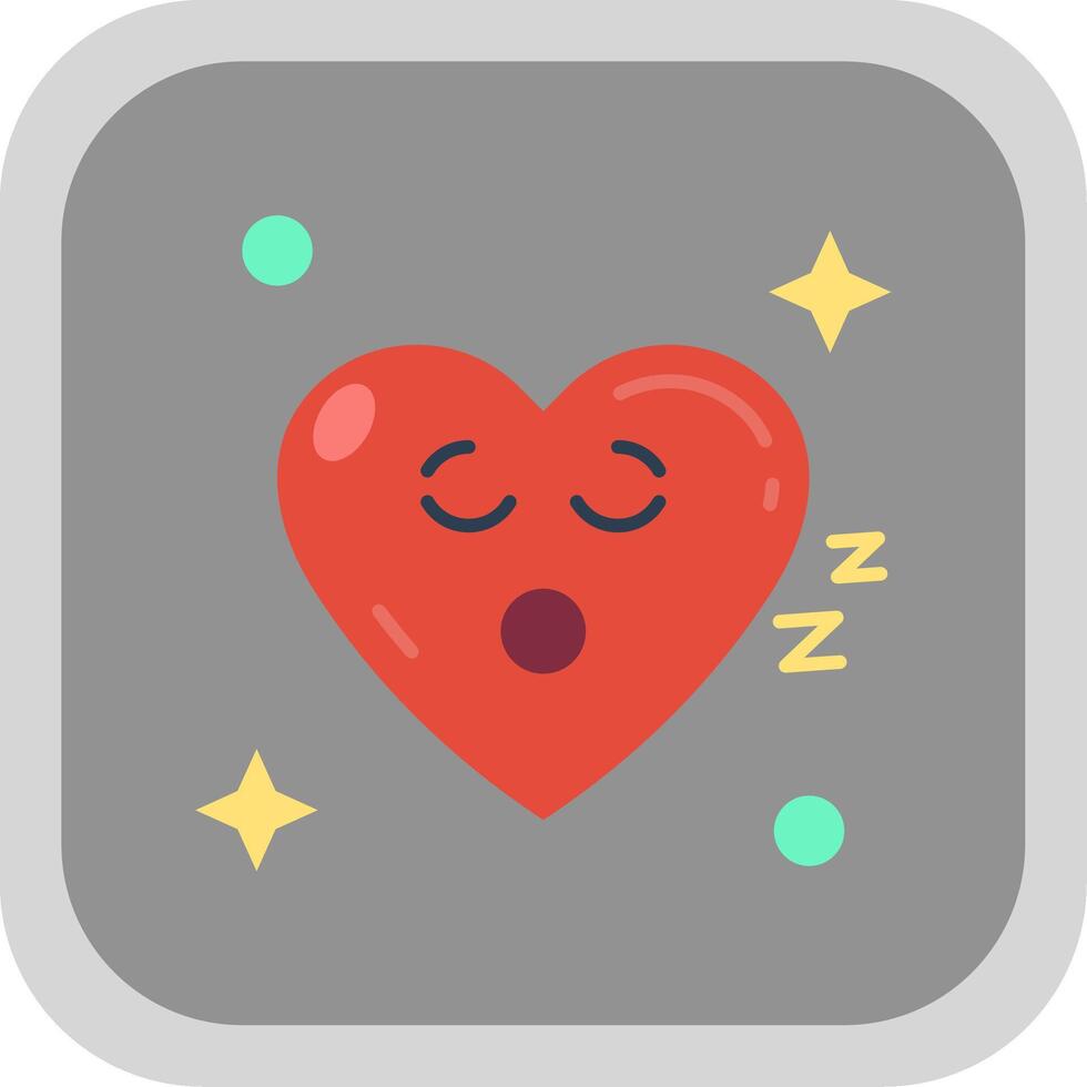 Sleep Flat Round Corner Icon vector